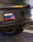 Russian American Flag Vanity Plate