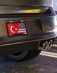 Turkish American Flag Vanity Plate