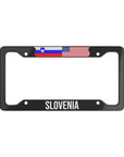 Slovenia USA Flag Car License Plate Frame