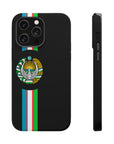UZB Coat of Arms Flag Stripes Phone Case