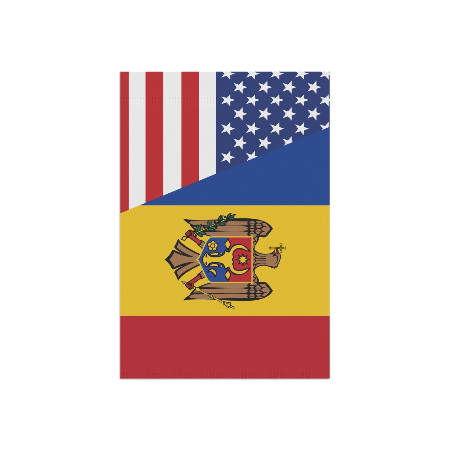 Moldovan American Flag Garden & House Banner