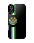 UZB Coat of Arms Flag Stripes Phone Case