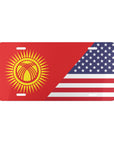 Kyrgyz American New Flag Vanity Plate