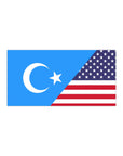 Uyghur American Flag Bumper Stickers