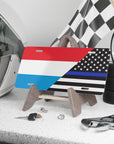 Luxembourg Us Law Enforcement Flag Vanity Plate