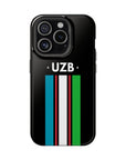 UZB Flag Stripes Phone Case