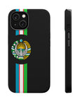 UZB Coat of Arms Flag Stripes Phone Case