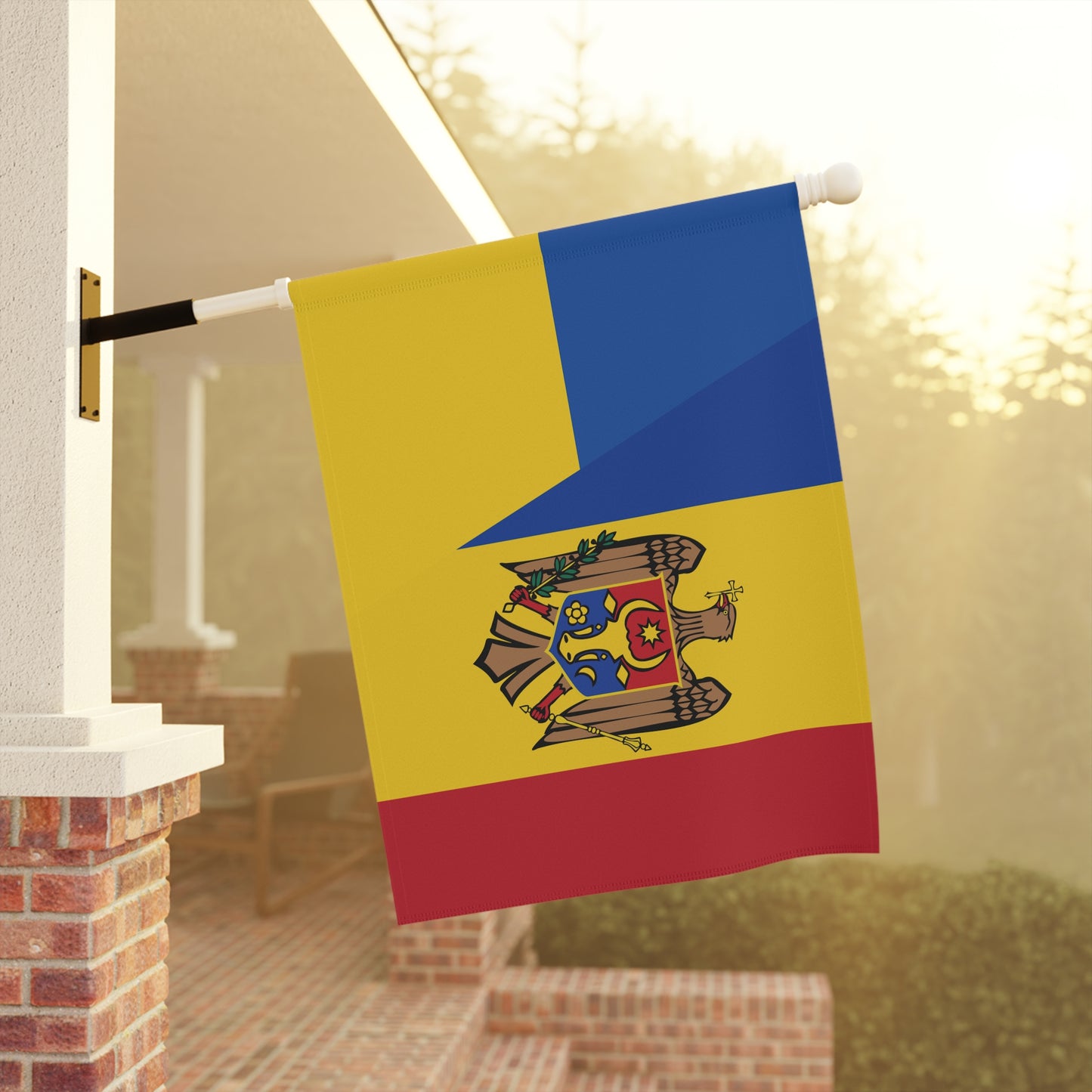 Moldovans support Ukraine Flag Garden & House Banner