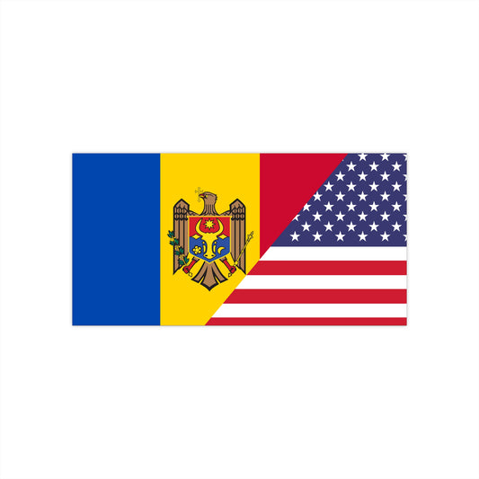Moldovan in USA Flag Bumper Stickers