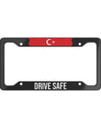 Drive Safe Turkey Flag License Plate Frame