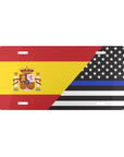 Spain US Law Enforcement Flag Vanity Plate