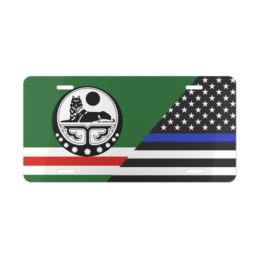 Ichkeria/Law Enforcement Flag Vanity Plate