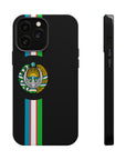 UZB Coat of Arms Flag Stripes Phone Case