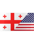 Georgian American Flag Vanity Plate