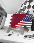 Qatar USA Flag Vanity Plate