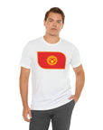 Emblem Kyrgyzstan Flag Unisex Jersey Short Sleeve Tee