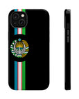 UZB Coat of Arms Flag Stripes Phone Case
