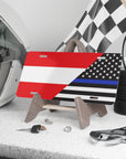 Austria US Law Enforcement Flag Vanity Plate
