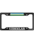 UZBEKLAR with flag License Plate Frame