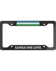 SAMSA ONE LOVE UZBEKISTAN with flag License Plate Frame