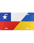 Chile Ukraine Flag Vanity Plate