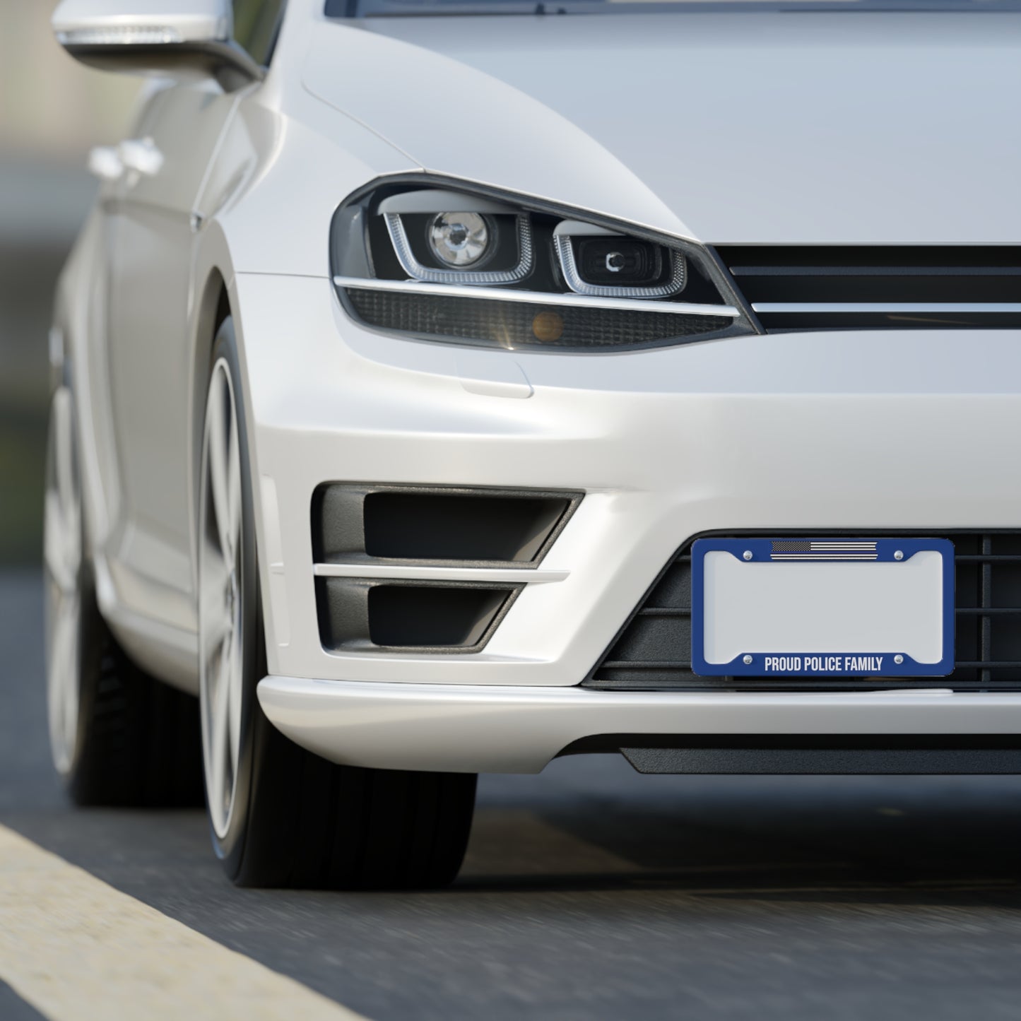 Proud Police Family License Plate Frame