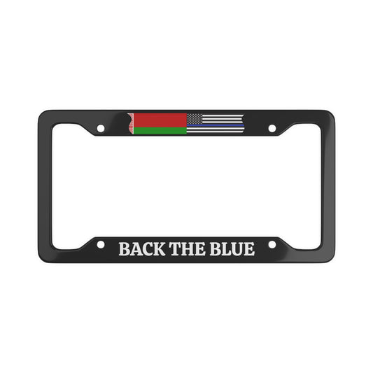 Belarusian Back the Blue, US Law Enforcement Appreciation License Plate Frame
