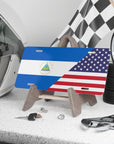 Nicaragua USA Flag Vanity Plate