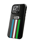 UZB Flag Stripes Phone Case