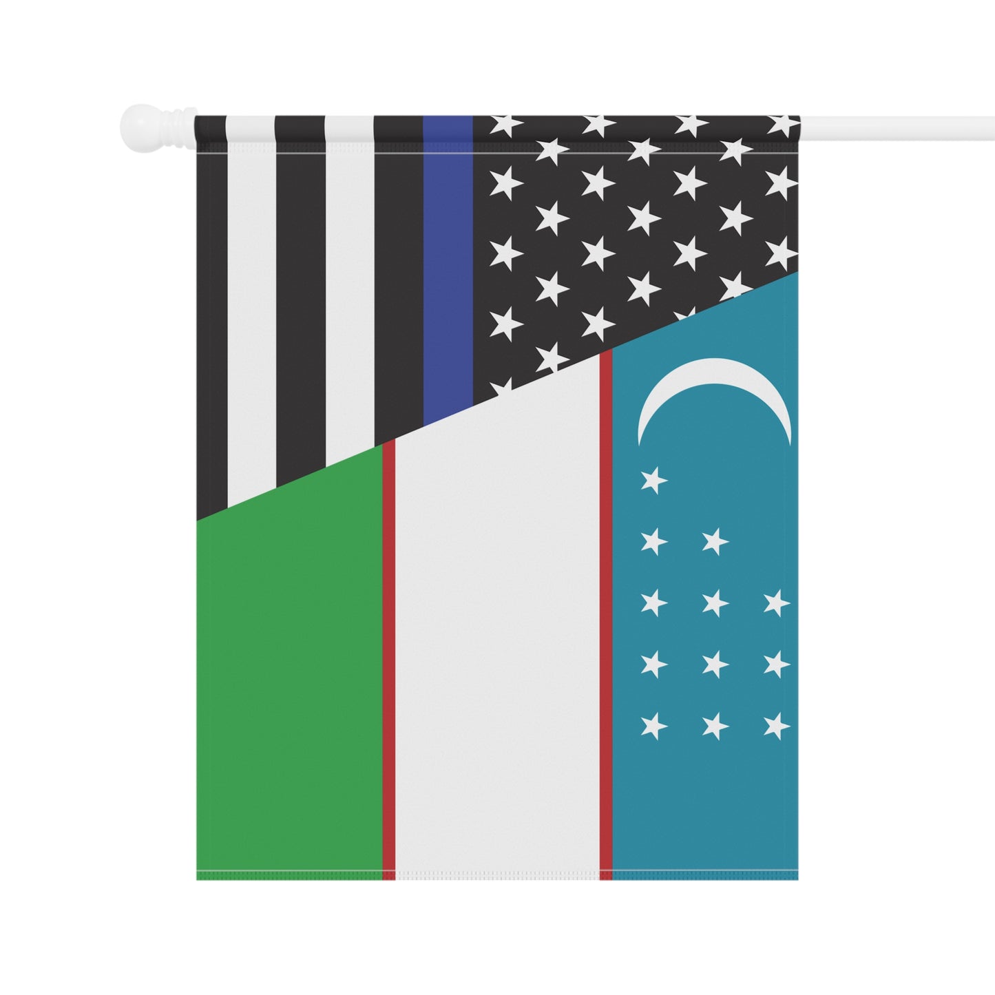 Uzbeks Supports US Police Flag Garden & House Banner