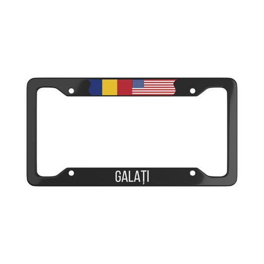 Galati Romania USA Flag Car Frame
