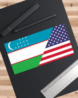 Uzbek American Flag Bumper Stickers