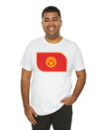 Emblem Kyrgyzstan Flag Unisex Jersey Short Sleeve Tee