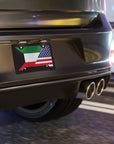 Kuwait USA Flag Vanity Plate