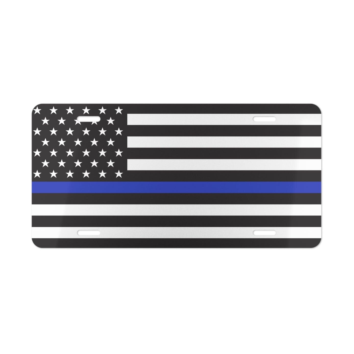 Thin Blue Line Flag Vanity Plate