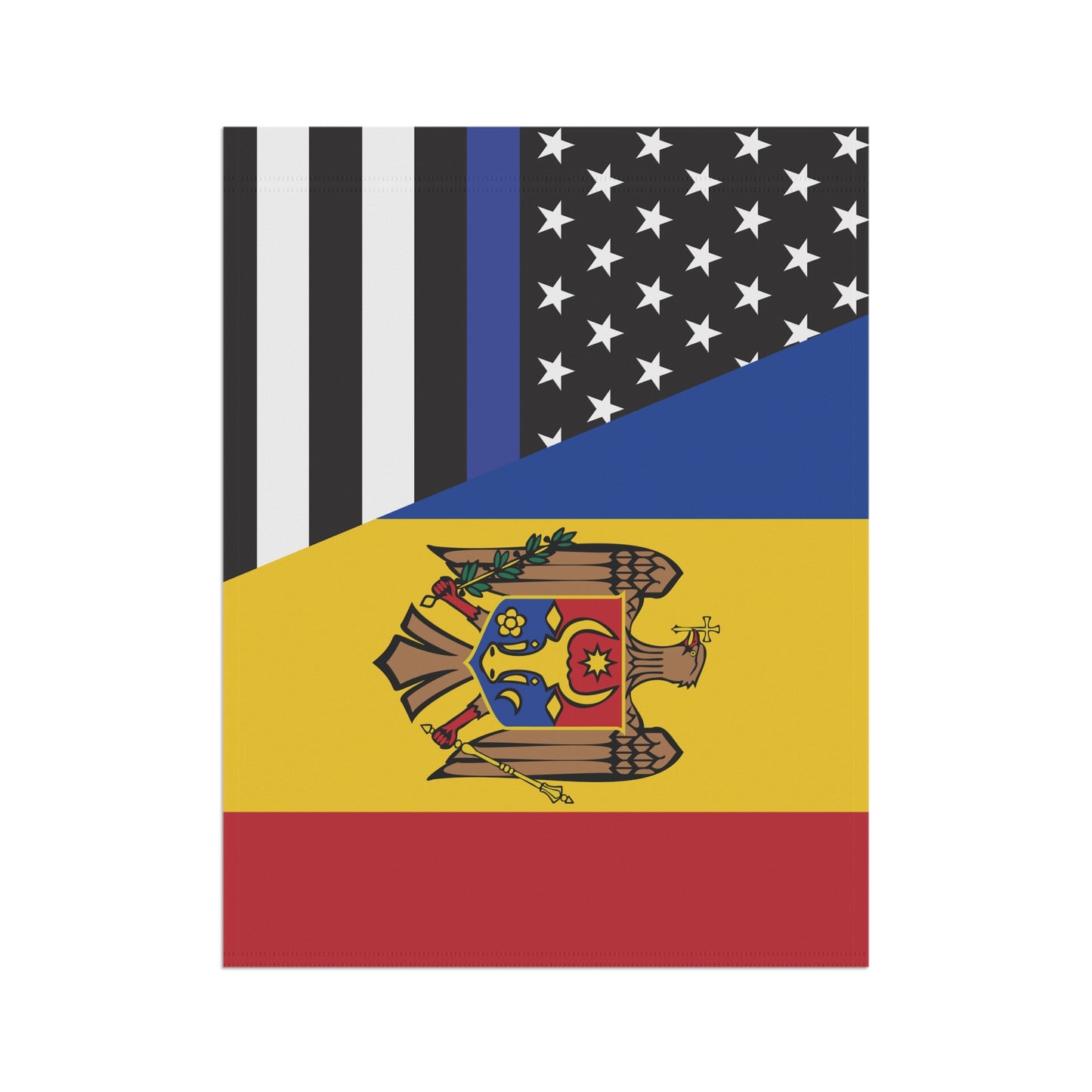 Moldovans Support US Police Flag Garden & House Banner