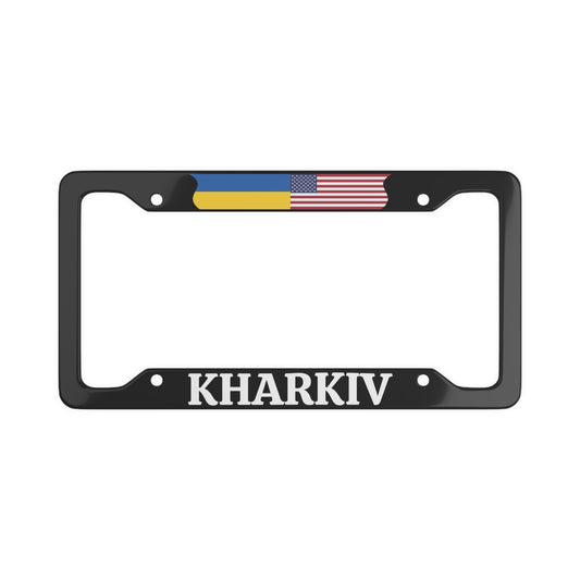 KHARKIV with flag License Plate Frame
