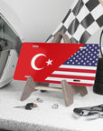 TUR/USA Flag Vanity Plate