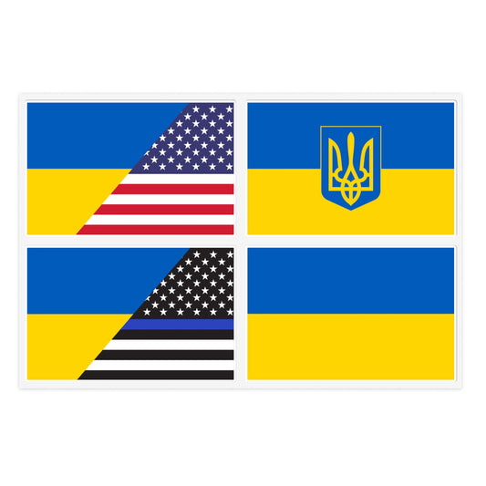 Ukrainian Flag Mix *4pc Sticker Sheets