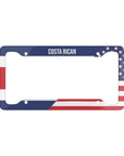 Costa Rican American Colorful Premium License Plate Frame