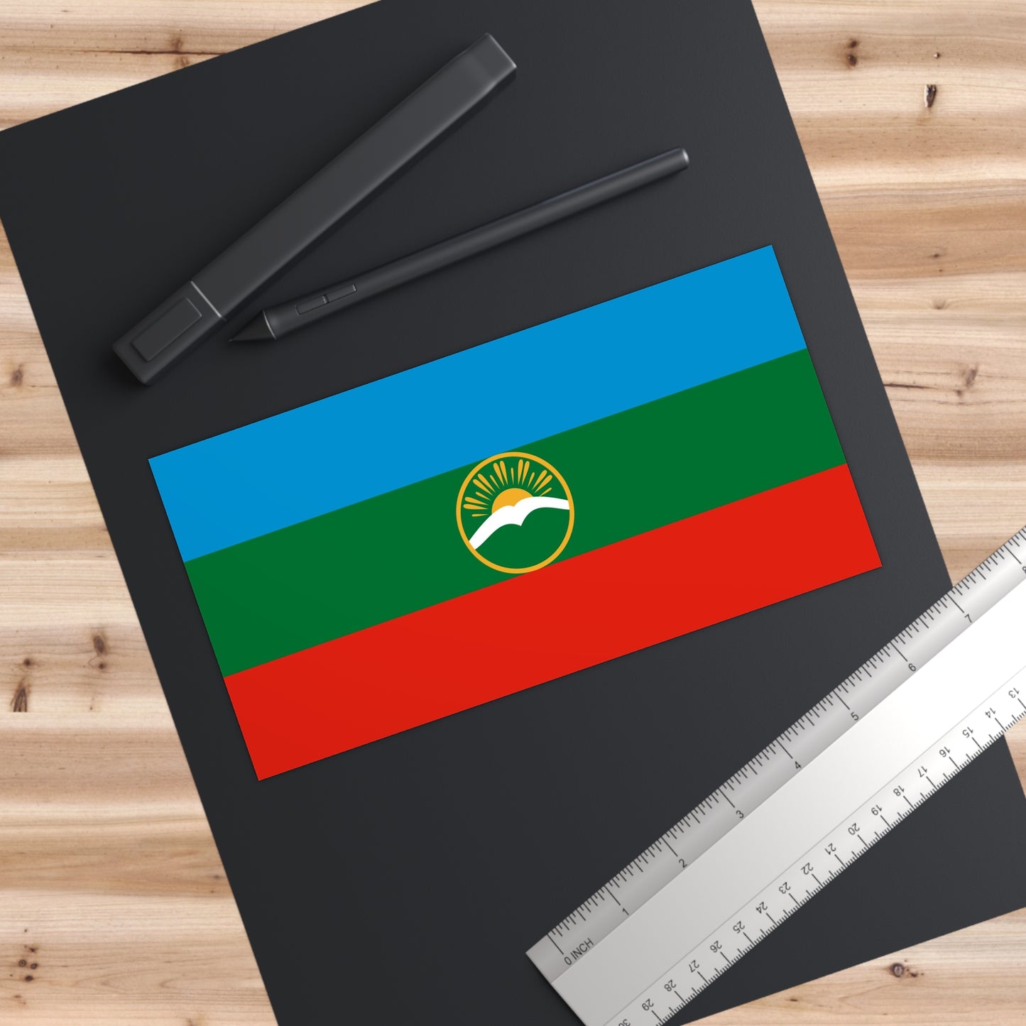 Karachay Cherkess Flag Bumper Sticker