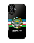 Uzbekistan Flag with Coat of Arms Phone Case