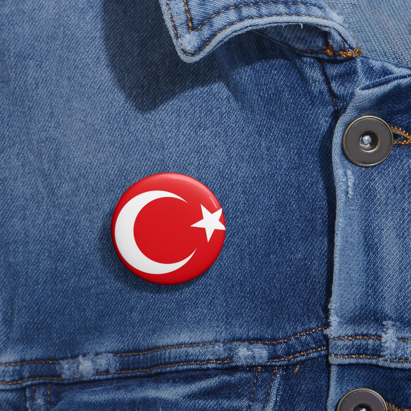 Turkey Flag Pin Buttons