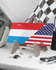 Luxembourg USA Flag Vanity Plate