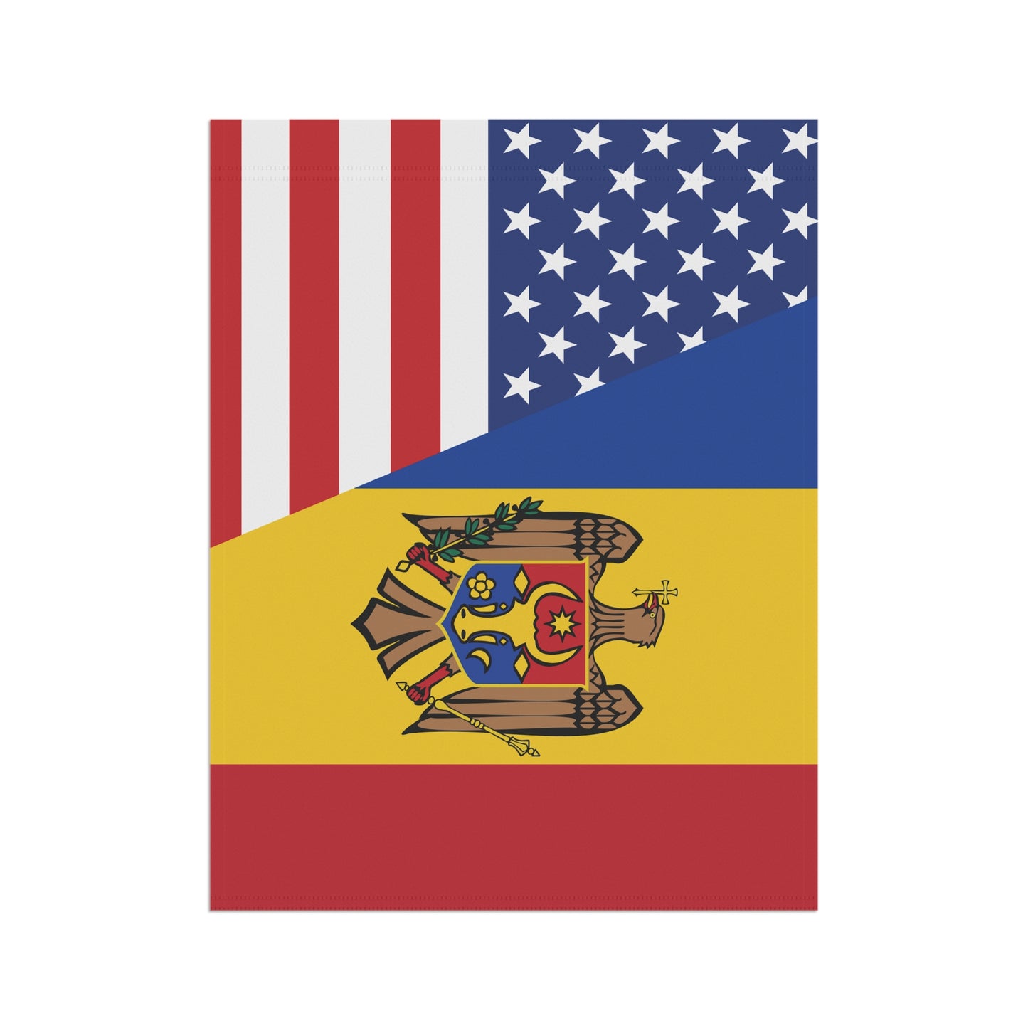 Moldovan American Flag Garden & House Banner