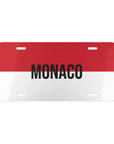 Monaco Flag Colorful Vanity Plate
