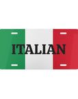Italian Flag Vanity Plate