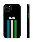 UZB Flag Stripes Phone Case