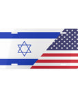 Israel USA Flag Vanity Plate