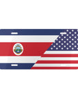 Costa Rica USA Flag Vanity Plate